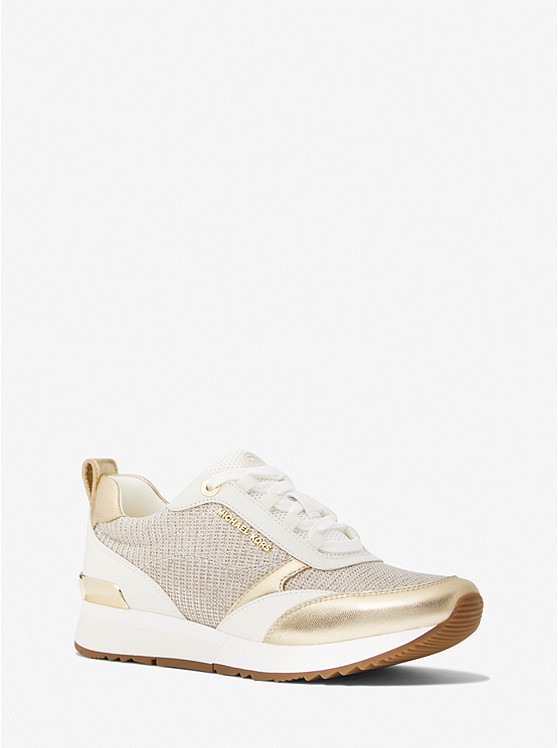 Michael Kors Allie Sportschuhe Damen Weiß Gold | Österreich-3895177
