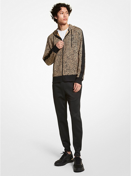 Michael Kors Animal Print Hoodie Herren Khaki | Österreich-8704978