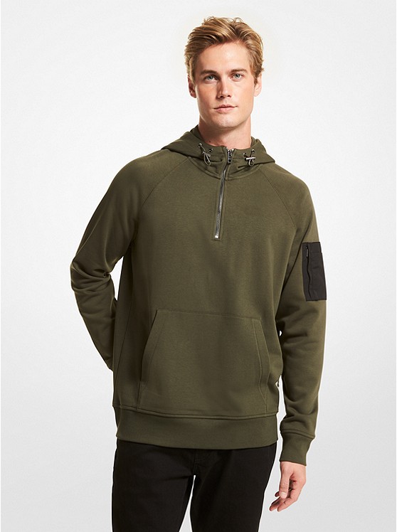 Michael Kors Baumwoll Hoodie Herren Dunkelgrün | Österreich-7384107