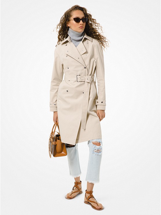 Michael Kors Baumwoll Mäntel Damen Beige | Österreich-0835874