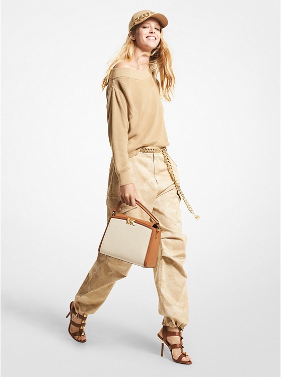 Michael Kors Baumwoll Pullover Damen Khaki | Österreich-1587730