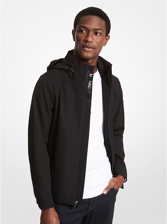 Michael Kors Bonded Hooded Herren Schwarz | Österreich-1059783