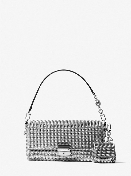 Michael Kors Bradshaw Schultertaschen Damen Schwarz Silber | Österreich-1084935