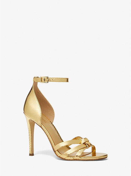 Michael Kors Brinkley Sandalen Damen Gold | Österreich-3797880