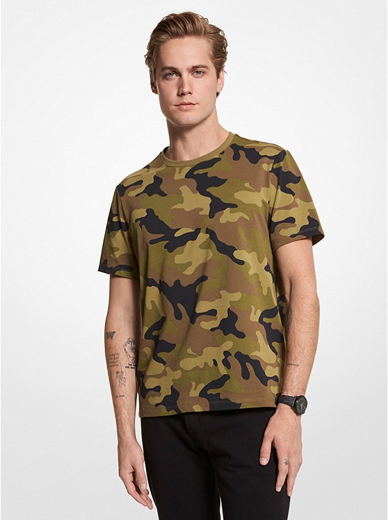 Michael Kors Camouflage T-shirts Herren Olivgrün | Österreich-7079815