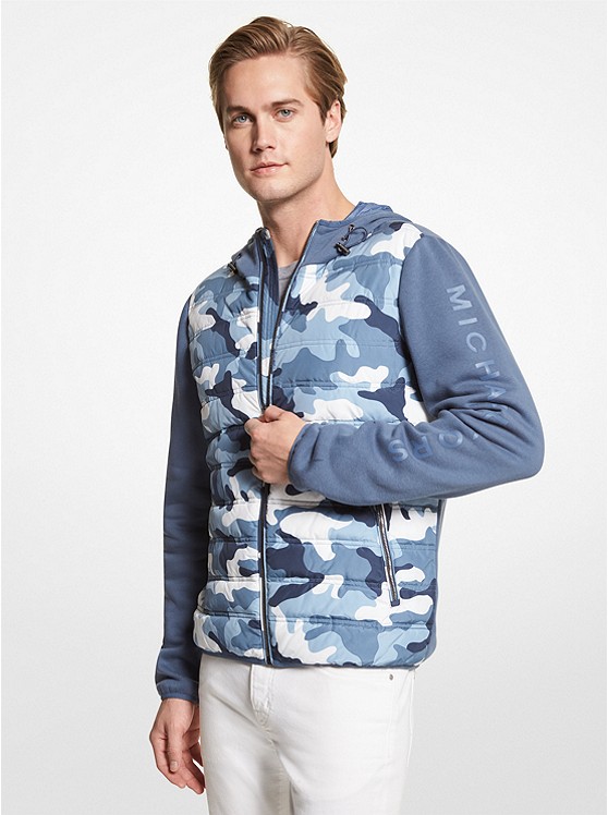 Michael Kors Camouflage Weste Herren Blau | Österreich-0439178