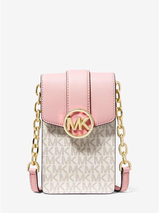 Michael Kors Carmen Small crossbody taschen Damen Beige | Österreich-7059487
