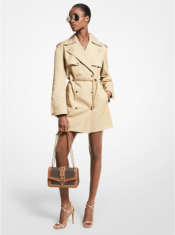 Michael Kors Chain Mäntel Damen Khaki | Österreich-0579317