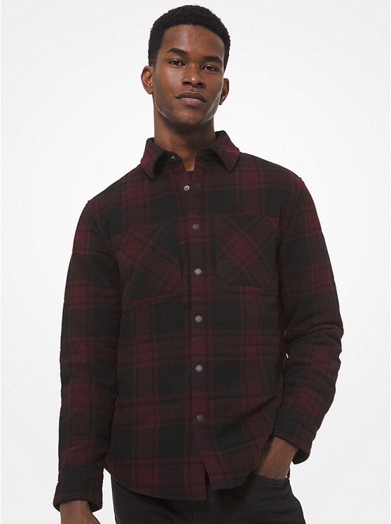Michael Kors Check Hemd Herren Dunkelbraun | Österreich-7495180