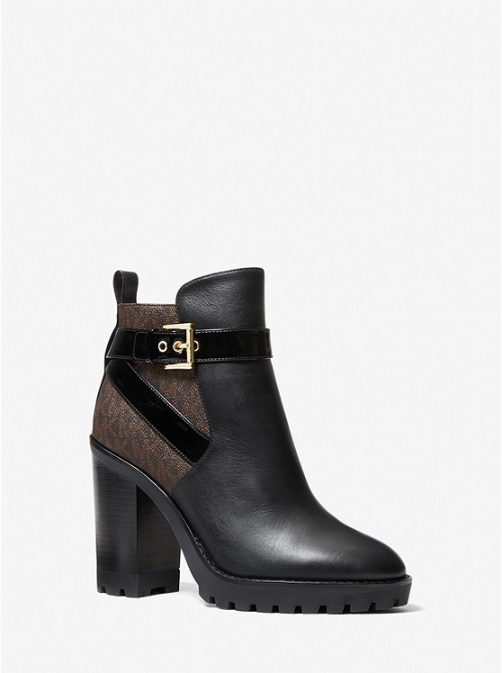 Michael Kors Clancy Stiefeletten Damen Schwarz Braun | Österreich-8078791