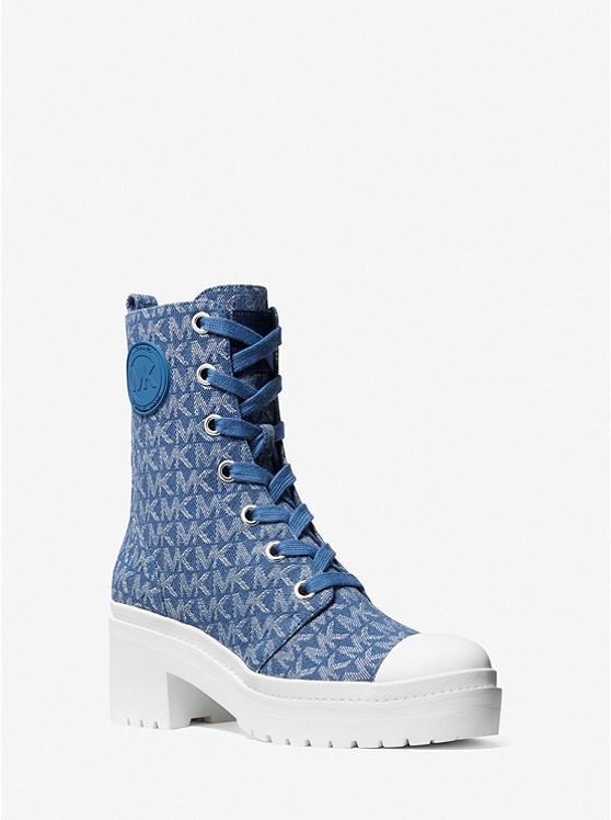 Michael Kors Corey Kampfstiefel Damen Blau | Österreich-7359471