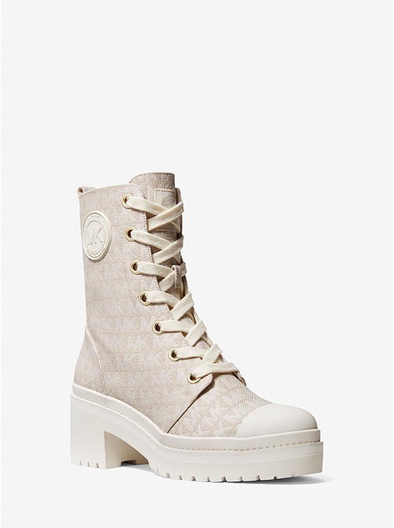 Michael Kors Corey Kampfstiefel Damen Weiß | Österreich-1385048