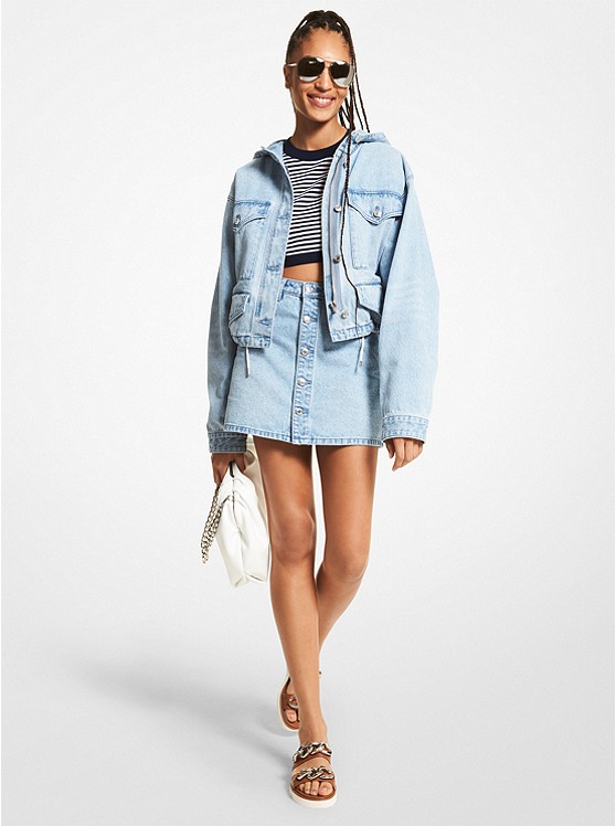 Michael Kors Denim Jacke Damen Blau Waschen | Österreich-0895741