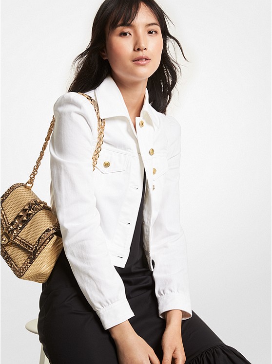Michael Kors Denim Jacke Damen Weiß | Österreich-5431898