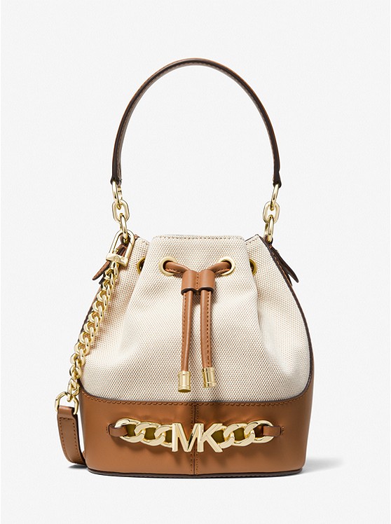 Michael Kors Devon Bucket Tasche Damen Beige | Österreich-0988377