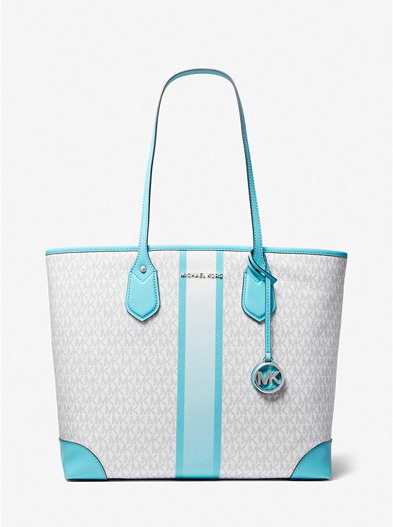 Michael Kors Eva Tragetaschen Damen Blau Mehrfarbig | Österreich-8739715