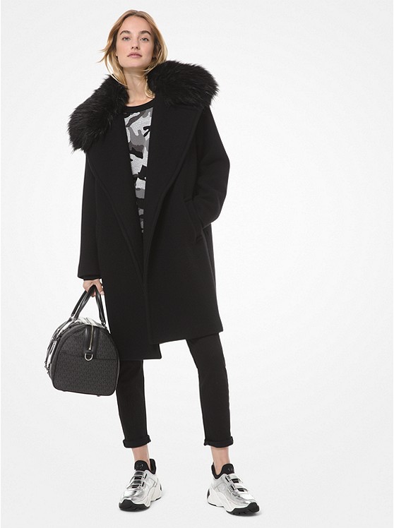 Michael Kors Faux Fur Mäntel Damen Schwarz | Österreich-7043788