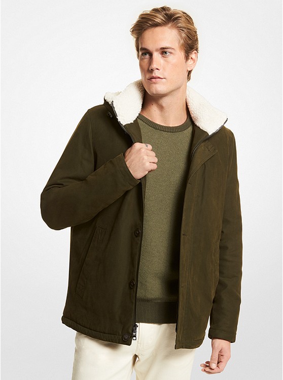Michael Kors Faux Parka Jacken Herren Dunkelgrün | Österreich-5738094