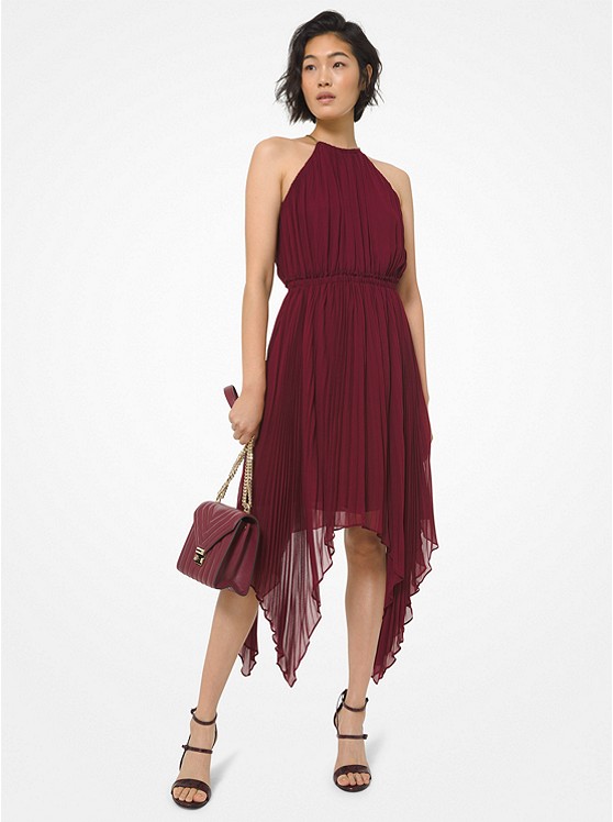 Michael Kors Georgette Kleider Damen Bordeaux | Österreich-9138480
