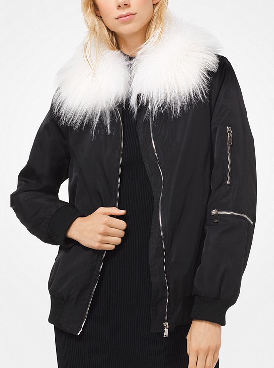 Michael Kors Goat Jacke Damen Schwarz | Österreich-0543798