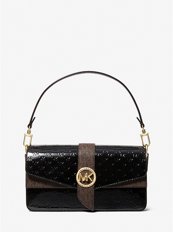Michael Kors Greenwich Schultertaschen Damen Schwarz | Österreich-7893057