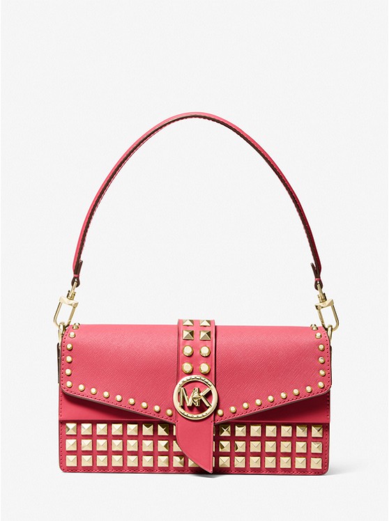 Michael Kors Greenwich Schultertaschen Damen Rot | Österreich-8487703