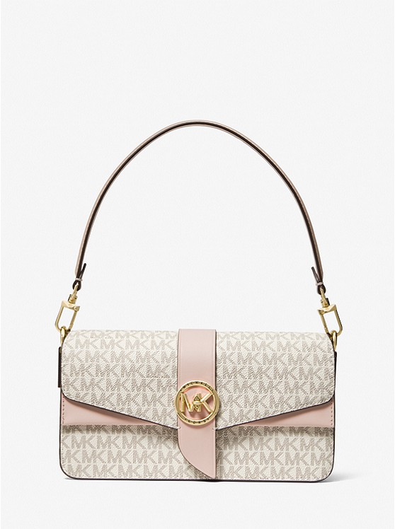 Michael Kors Greenwich Schultertaschen Damen Rosa | Österreich-8703185