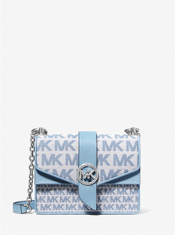 Michael Kors Greenwich crossbody taschen Damen Azurblau | Österreich-5489310