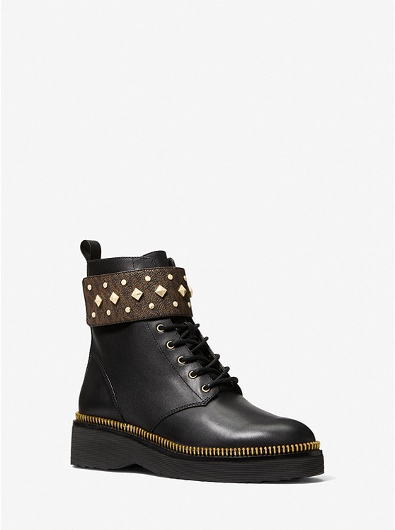 Michael Kors Haskell Kampfstiefel Damen Braun | Österreich-3584097