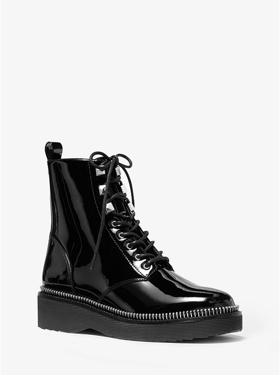 Michael Kors Haskell Kampfstiefel Damen Schwarz | Österreich-7038817