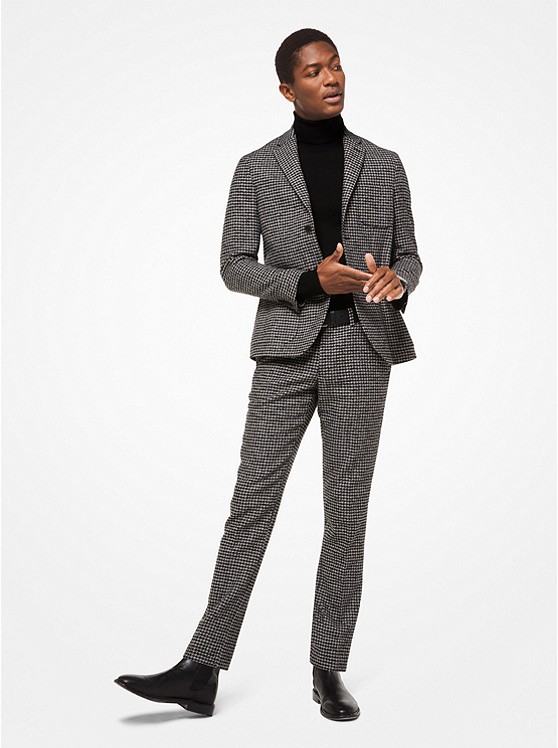 Michael Kors Houndstooth Blazer Herren Schwarz | Österreich-7014357