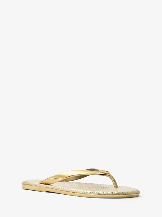Michael Kors Jet Set Flip Flops Damen Silber | Österreich-1857839