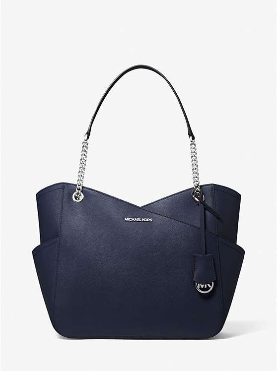 Michael Kors Jet Set Large Saffiano Leder Tragetaschen Damen Navy | Österreich-7987310