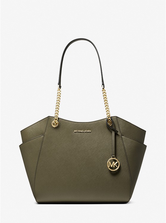 Michael Kors Jet Set Travel Schultertaschen Damen Olivgrün | Österreich-7130475