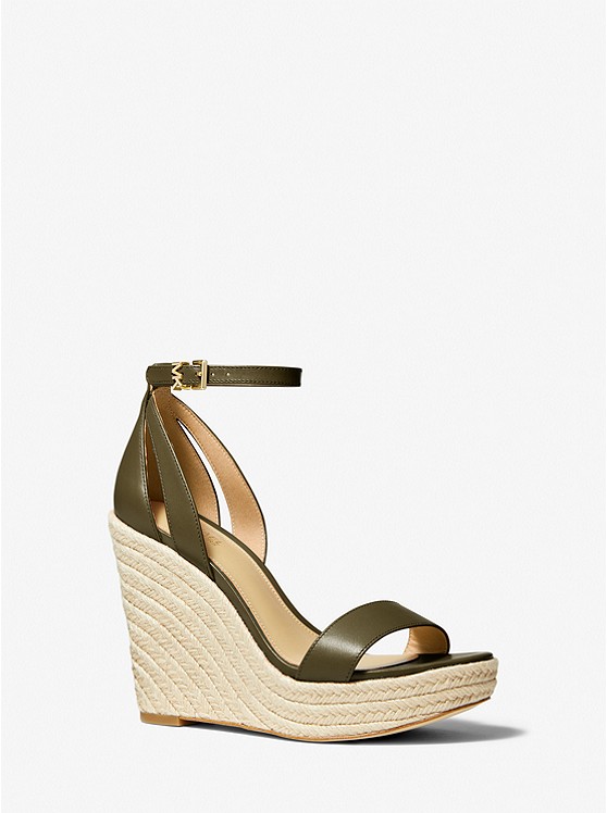 Michael Kors Kimberly Sandalen Damen Olivgrün | Österreich-8587319