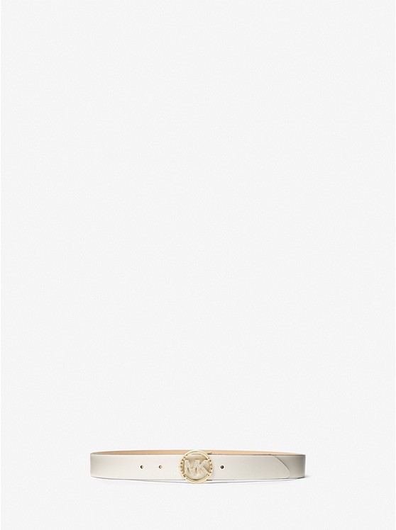 Michael Kors Leder Gürtel Damen Weiß | Österreich-7783048