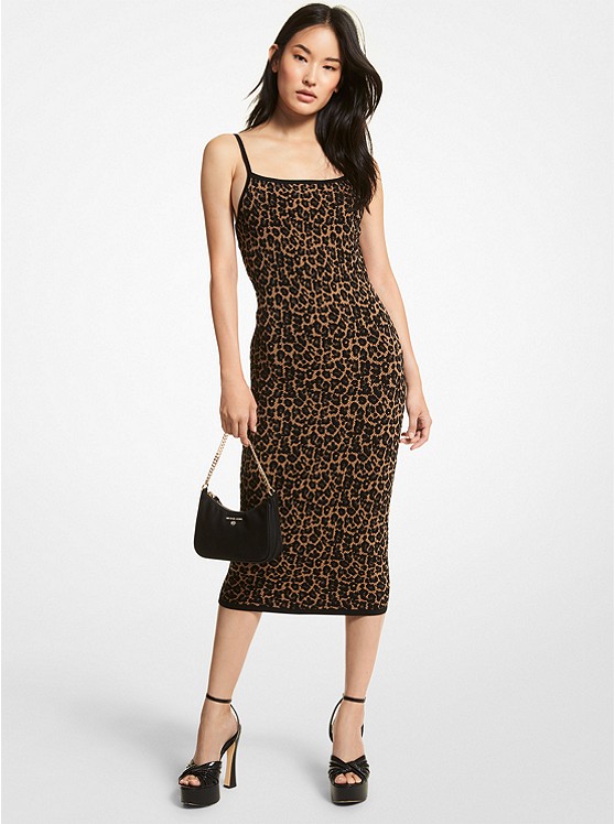 Michael Kors Leopard Kleider Damen Orange Braun | Österreich-9801578