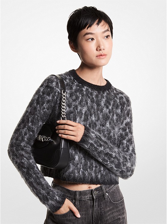 Michael Kors Leopard Pullover Damen Dunkelgrau | Österreich-7183097