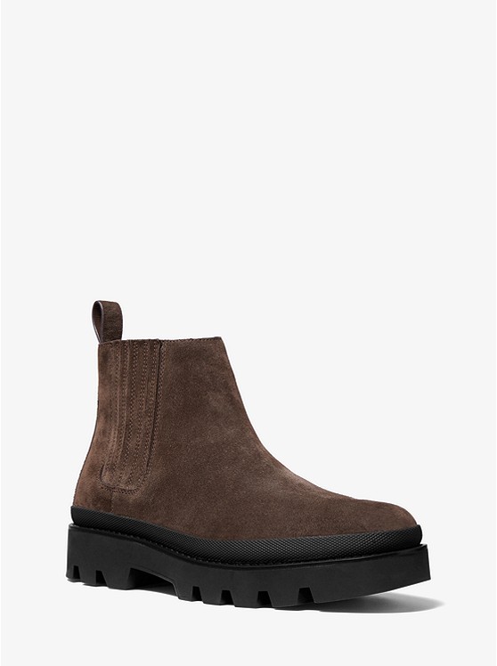 Michael Kors Lewis Wildlederstiefel Herren Schokolade | Österreich-8718954