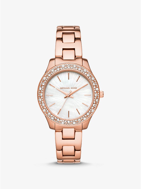 Michael Kors Liliane Uhren Damen Rosa Gold | Österreich-0139847