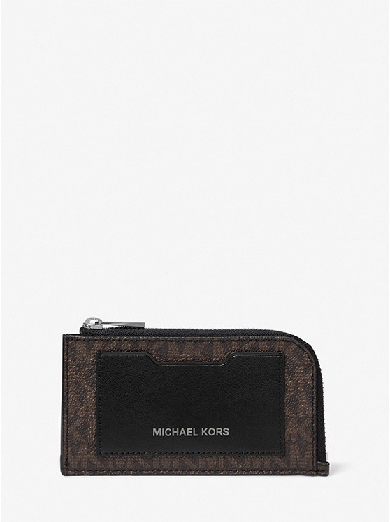 Michael Kors Logo Brieftasche mit Reißverschluss Herren Schwarz | Österreich-9818707