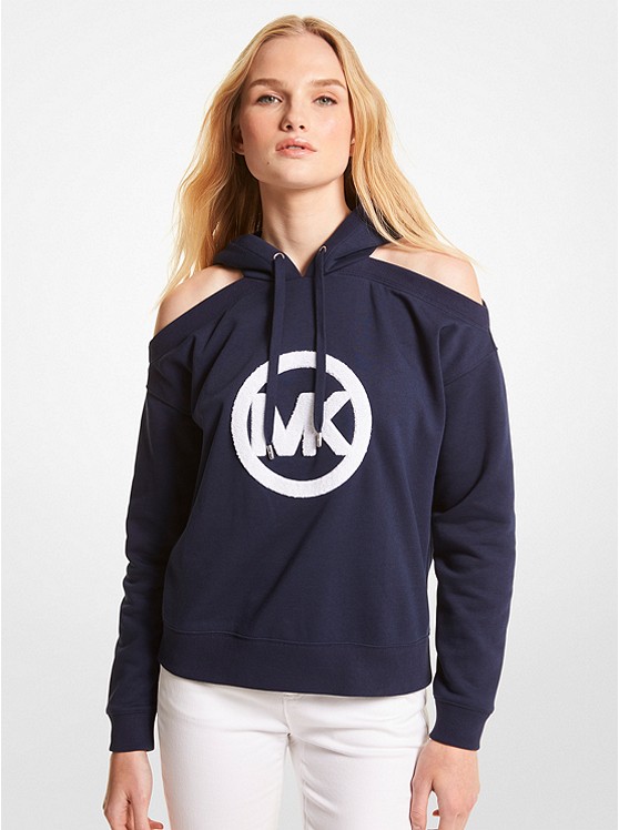 Michael Kors Logo Hoodie Damen Blau | Österreich-7705149