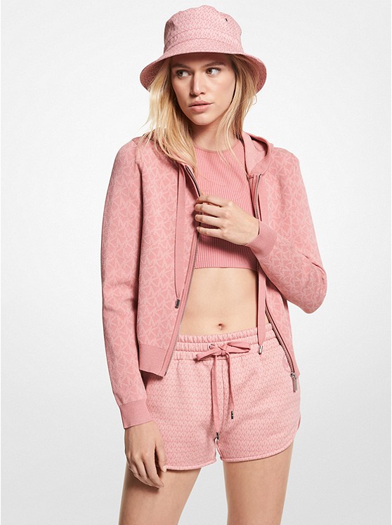 Michael Kors Logo Hoodie Damen Rosa | Österreich-0891874