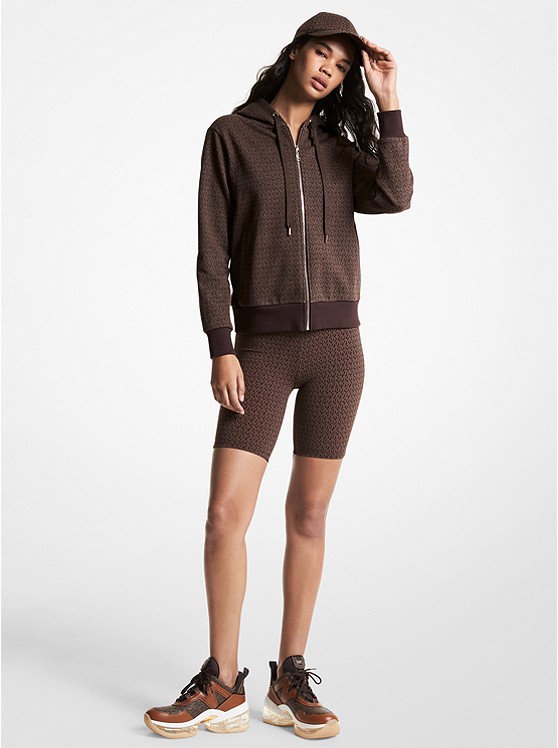 Michael Kors Logo Hoodie Damen Schokolade | Österreich-3054877