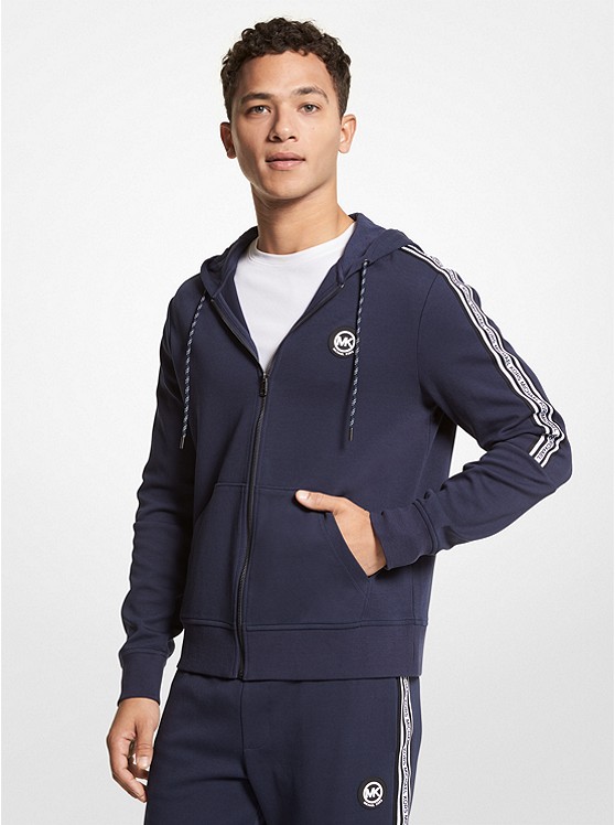 Michael Kors Logo Hoodie Herren Blau | Österreich-9078814