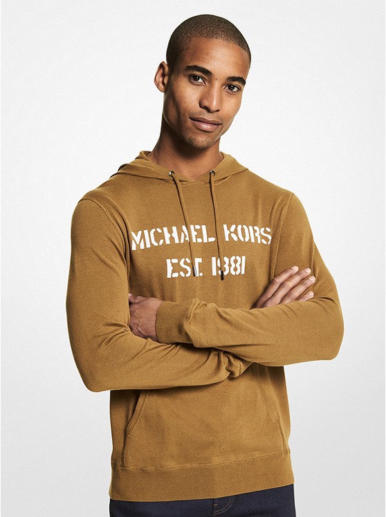 Michael Kors Logo Hoodie Herren Dunkelgelb | Österreich-8477853