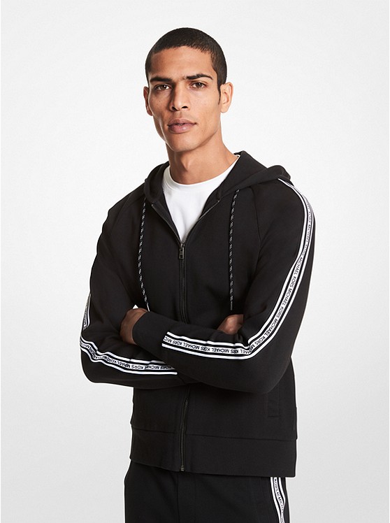 Michael Kors Logo Hoodie Herren Schwarz | Österreich-0731578