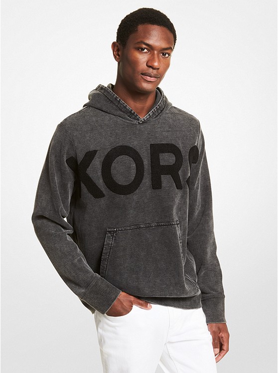 Michael Kors Logo Hoodie Herren Schwarz | Österreich-5477980