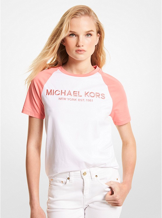 Michael Kors Logo T-shirts Damen Lila | Österreich-1587489