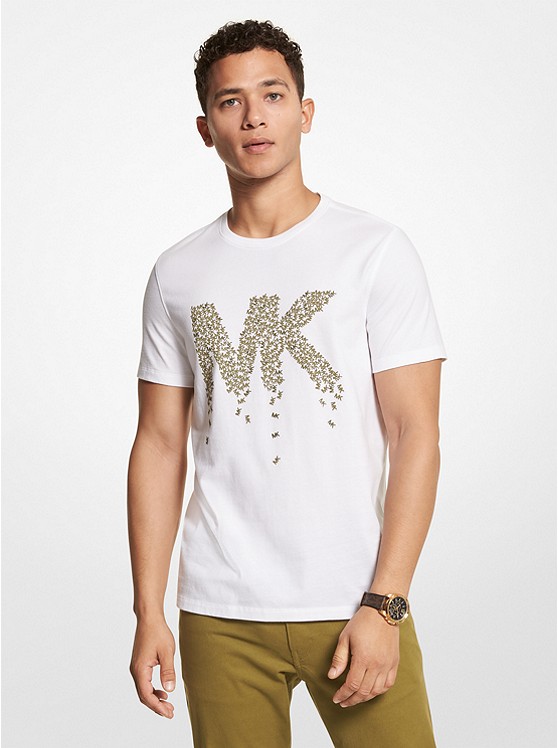 Michael Kors Logo T-shirts Herren Olivgrün | Österreich-9135087